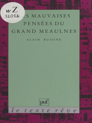 cover image of Les mauvaises pensées du «Grand Meaulnes»